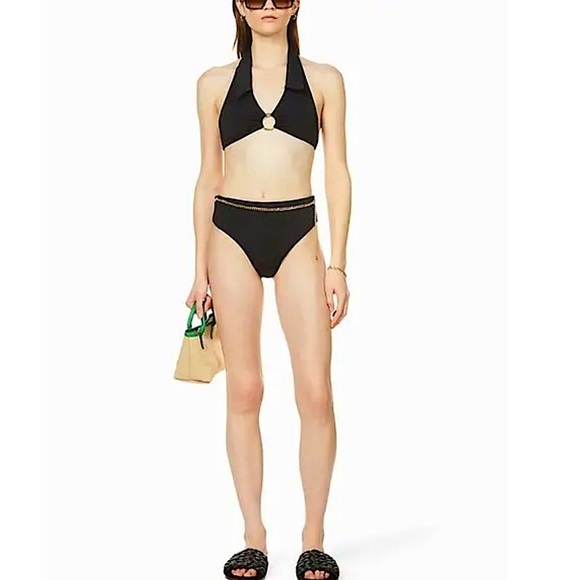 🔥🆕 WEWOREWHAT Collar O Ring Bikini Top Only SIZE MEDIUM - Picture 6 of 7